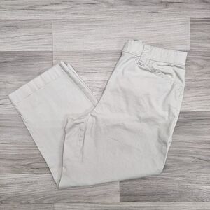 L.L. BEAN Womens Tan Cropped Classic Fit Khaki Chino Pants Size 10
